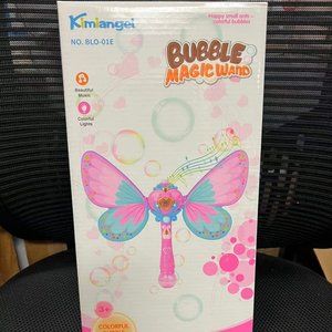 Bubble Maker Machine, Handheld Bubble Blower Toy with Light and Music